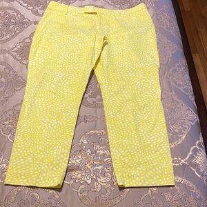 GAP Bright Yellow Slim Cropped Pants